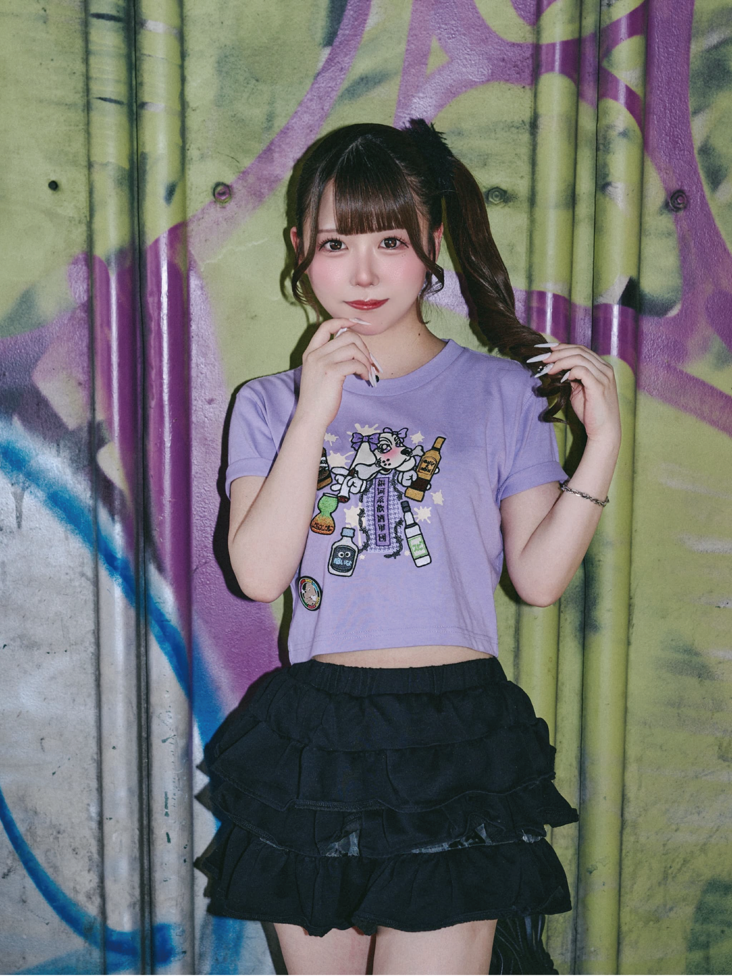 推し愛×GALFYコラボTシャツ(PURPLE)