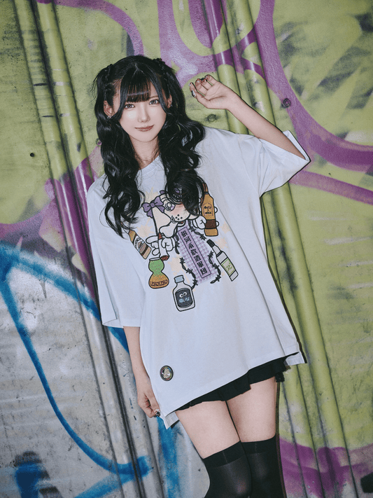 推し愛×GALFYコラボTシャツ(WHITE)