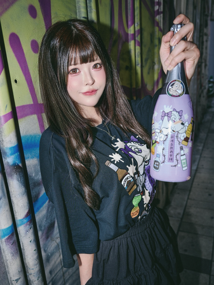 推し愛×GALFYコラボTシャツ(BLACK)